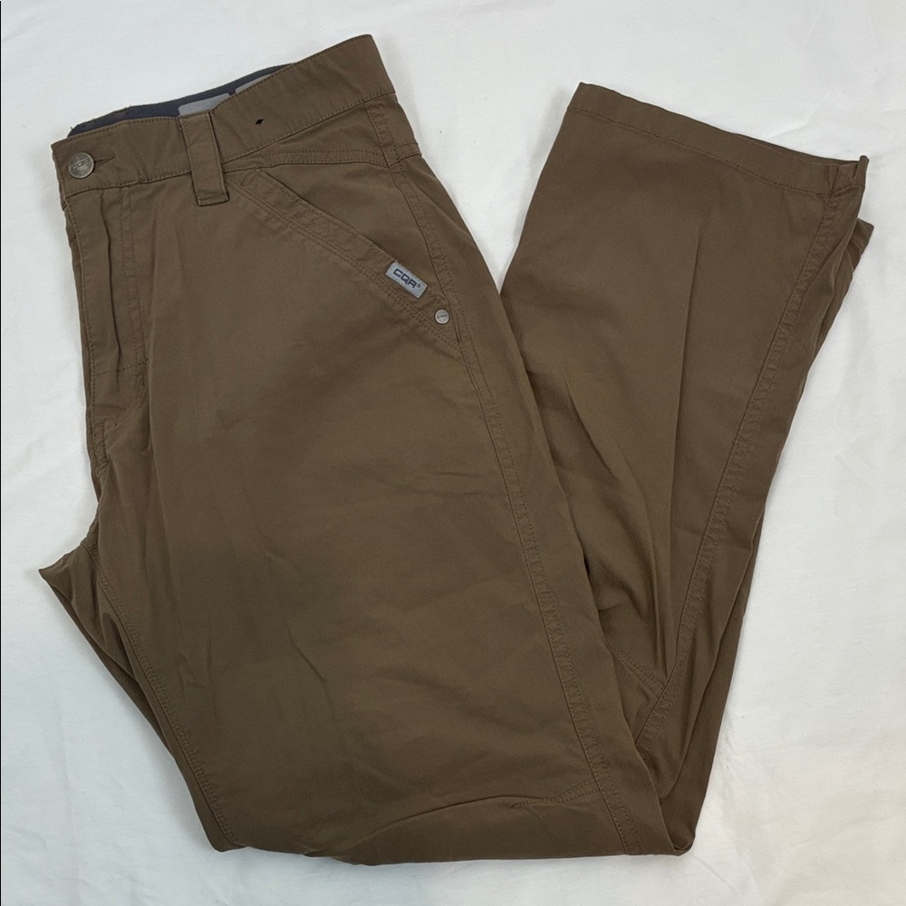 CQR Men's 32/30 (32/29) Brown Straight-Leg Work Chinos Outdoors Tactical